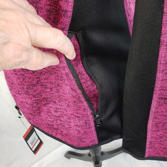 Marc New York Lightweight Zip Front Purple & Black Heathered Pockets Jacket Sz M - Picture 5 of 15